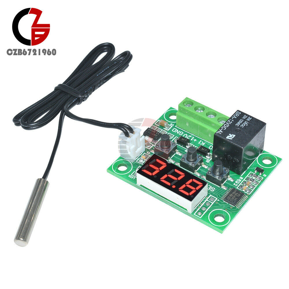 W1209 Red Digital Thermostat Temperature Control Switch Sensor DC24V -50-110°C