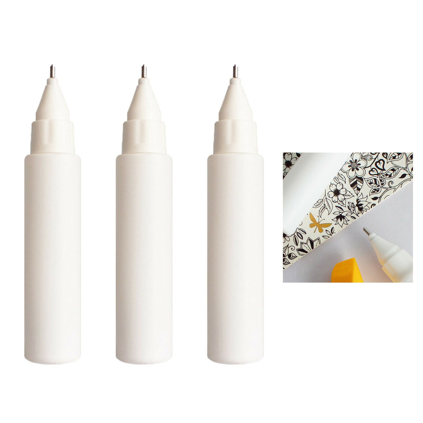 3 Pcs Refill Empty Bottle Paint Pen Drawing Markers Car Remover Accessories