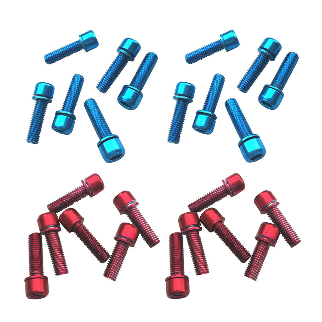 24pcs Hex Socket Screws M5x18 Handlebar Stem Water Bottle Cage Holder Accs