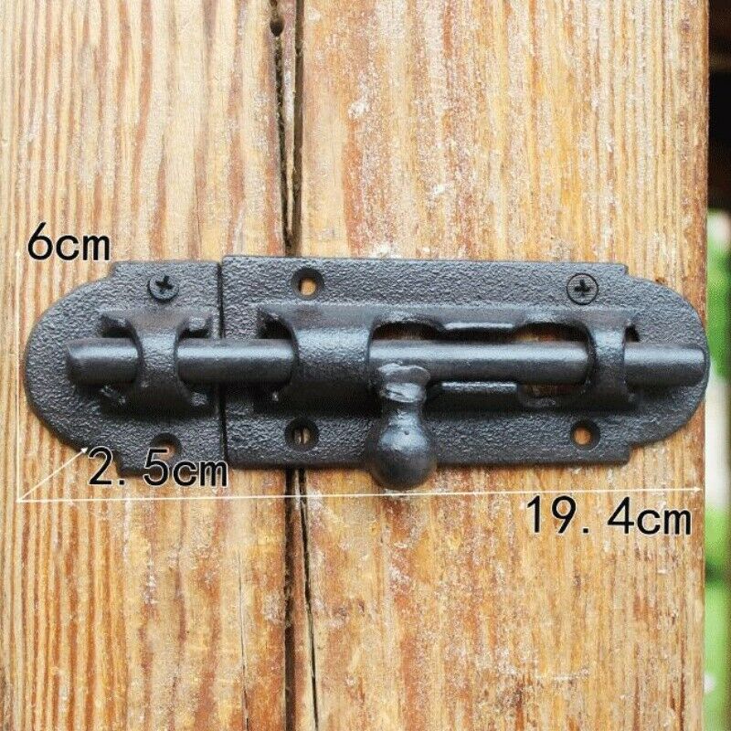 Cast Iron Barrel Bolt Door Lock Home Garden Cupboard Sliding Latch Catch Fitting