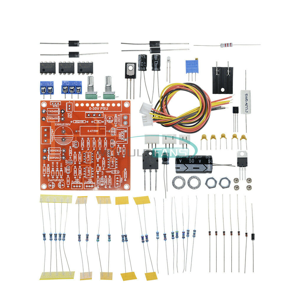 2mA-3A 0-30V Stabilized Continuous Adjustable DC Regulated Power Supply DIY Kit