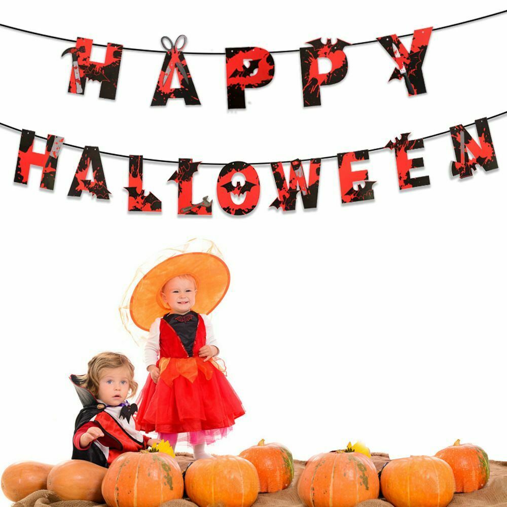Ghost Happy Halloween Bloods Knives Halloween Paper Banner Home Decorations