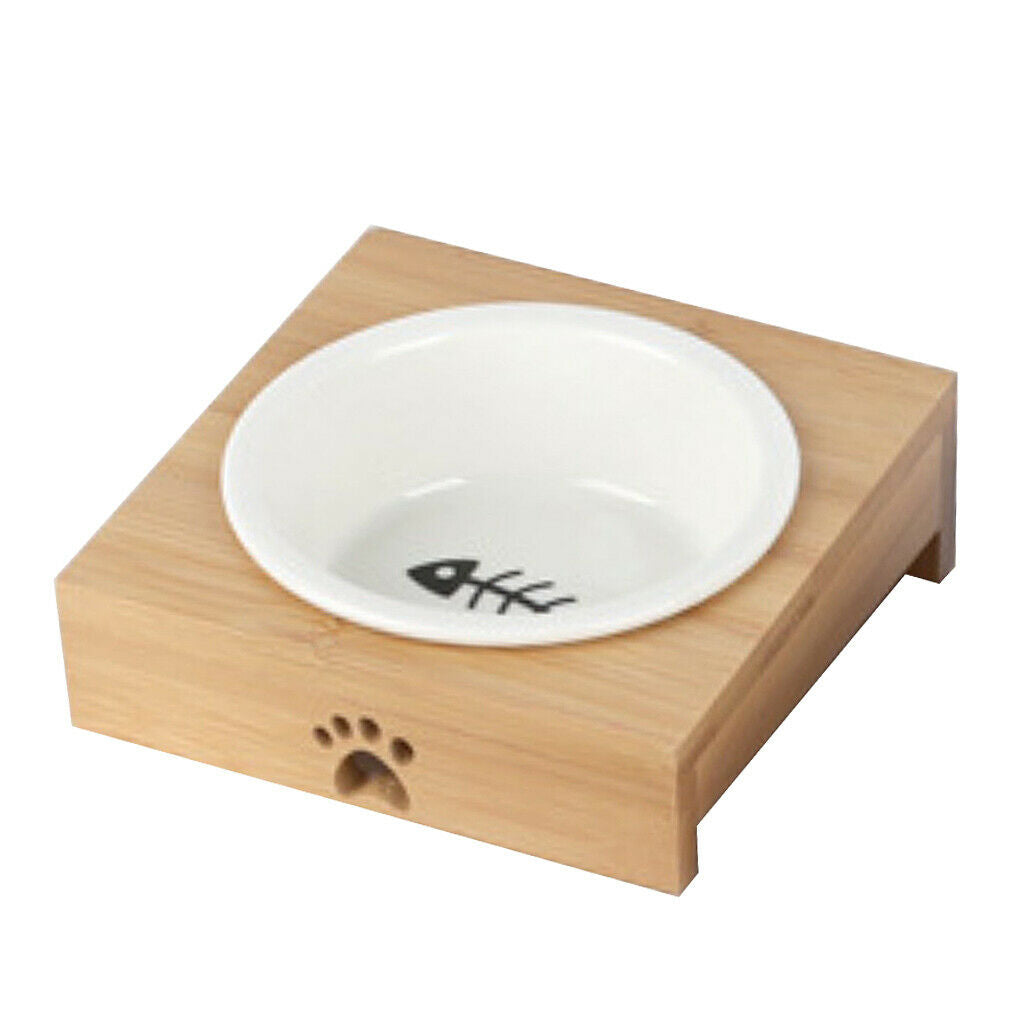 Practical Pet Water Food Dish Bowl For Cat Dog  Ceramic Single Bowl