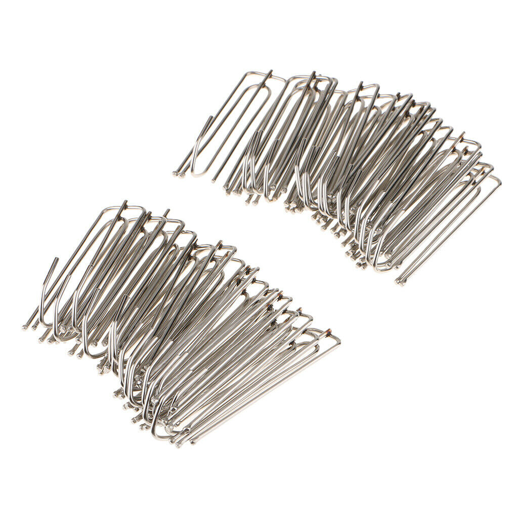 30Pieces Curtain Pleater Tape Hooks Stainless Curtain Pleat Hook, Pinch Pleat
