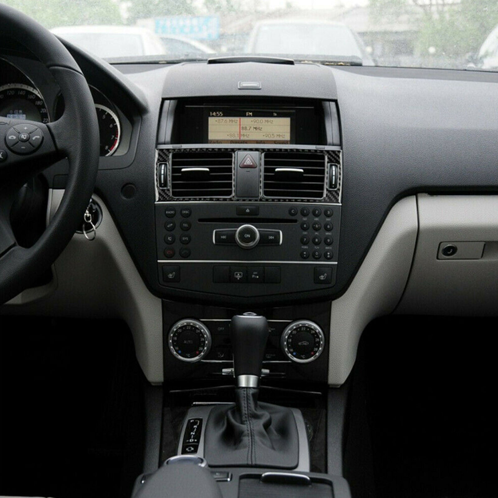 5Pcs Carbon Fiber Air Vent Outlet Cover For Mercedes-Benz C Class W204 2007-2013