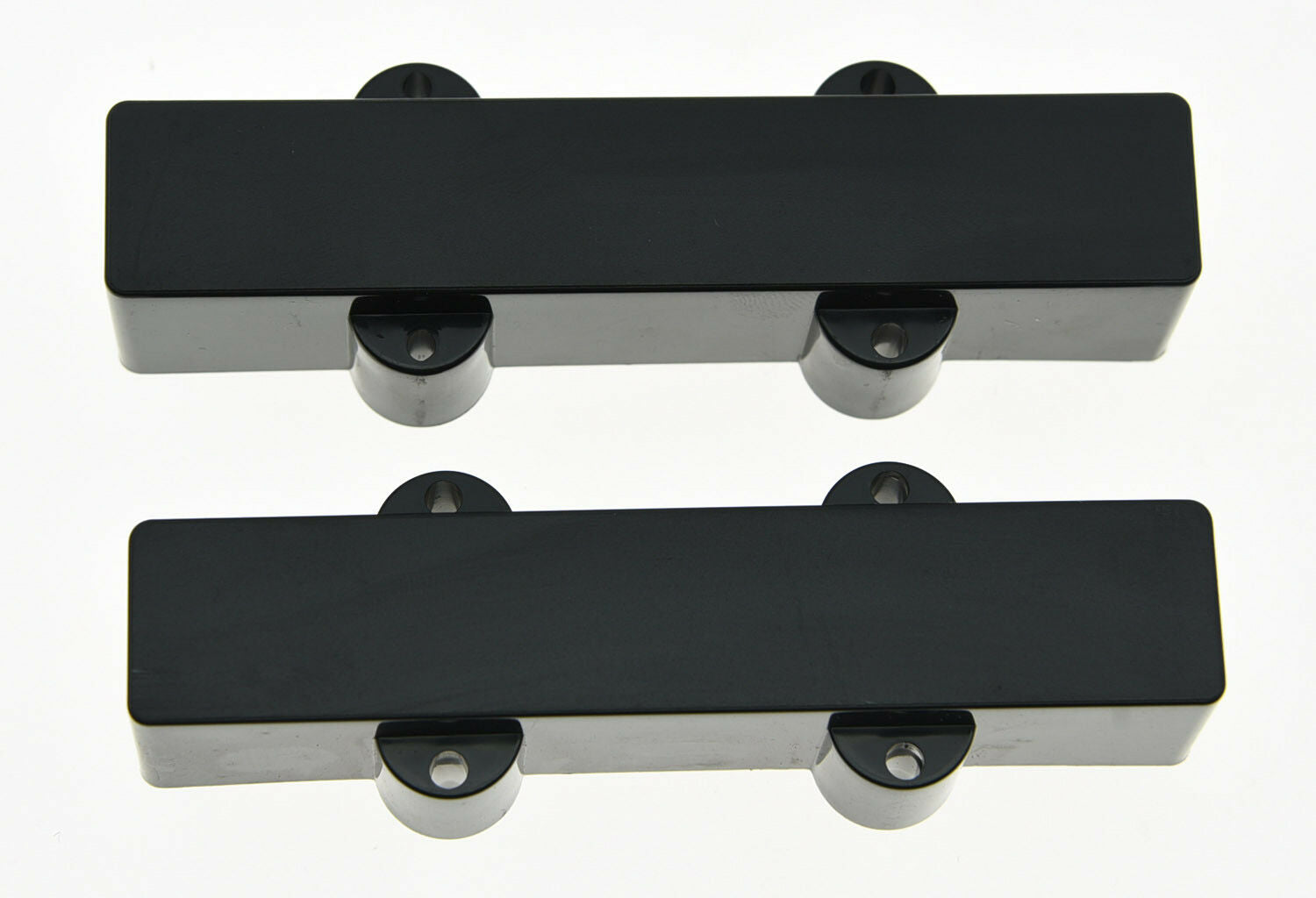 Pair of Black Sealed Bass Pickup Covers Neck/Bridge for 4 String Jazz J Bass