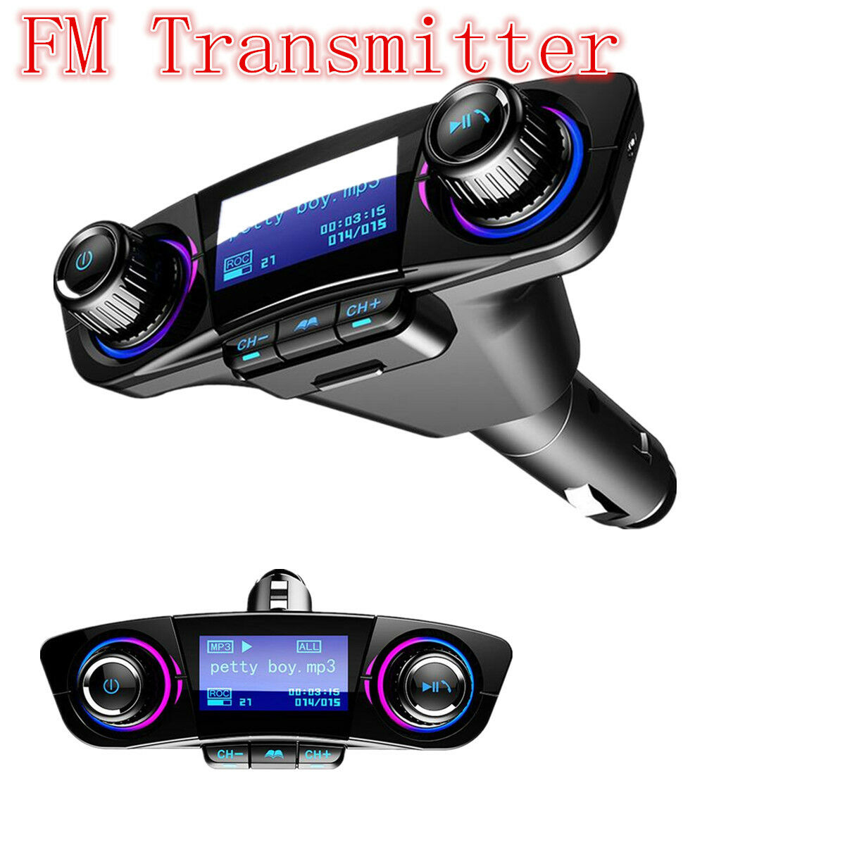 Car Bluetooth MP3 Player/ Charger /U-disk Memory Card Cigarette Lighter Connect