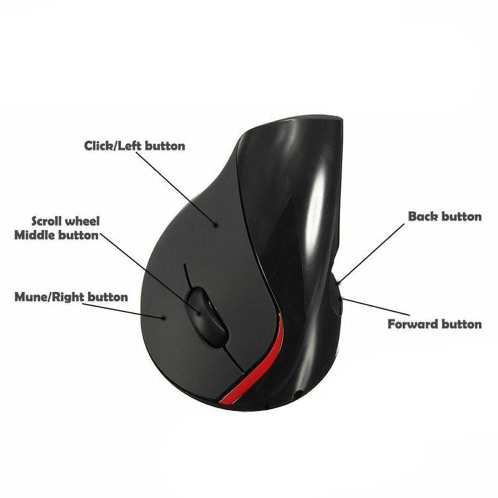 Ergonomic Design Mice Mouse Vertical 5 Buttons For Computer PC Laptop