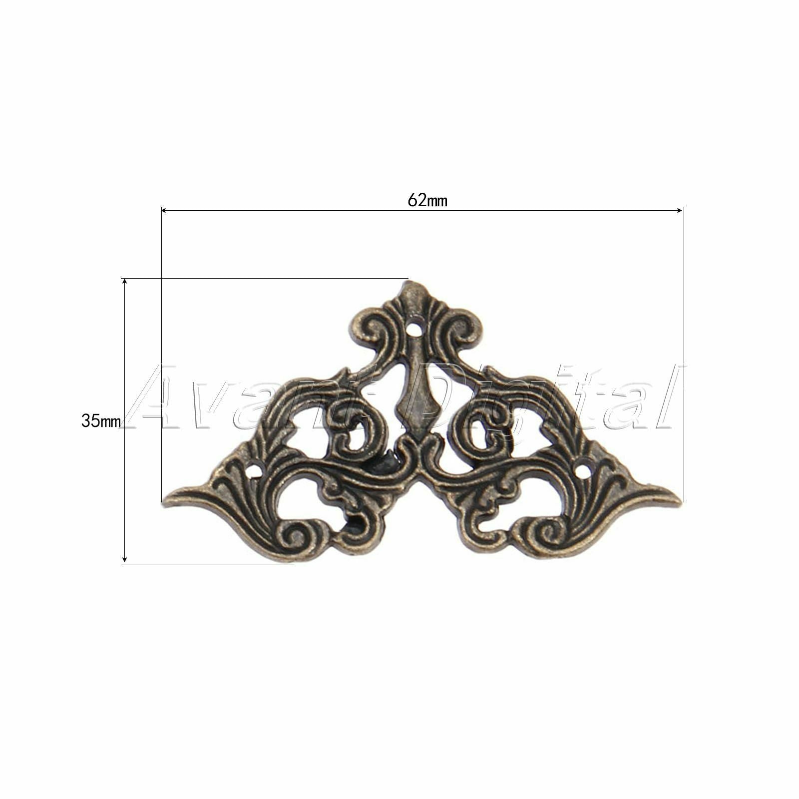 4Pcs 62*35mm Butterfly Jewelry Box Scrapbooking Retro Corner Flatback Protector