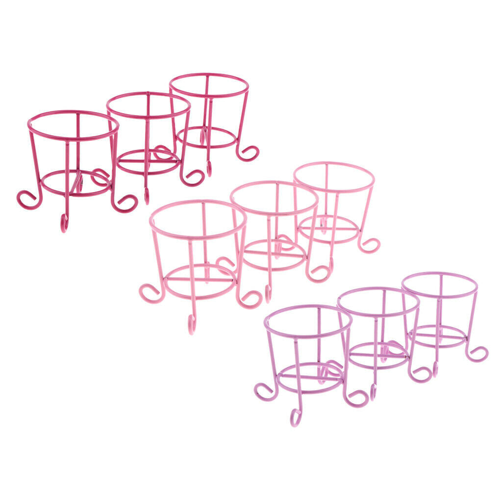 3pcs Lovely Cute Makeup Sponge Blender Powder Puff Holder Stand Rack Red