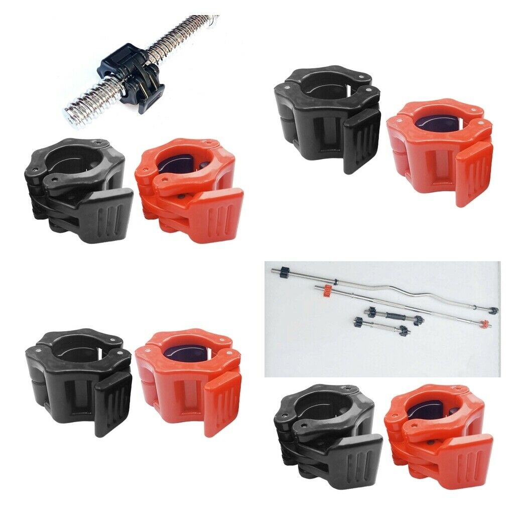 8x Standard 1'' Barbell Clamp Collar Clips for Weightlifting Bar Adjuster