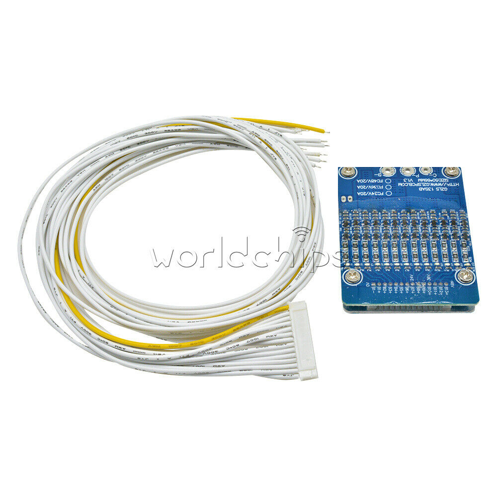 20A 48V 13S 18650 Lithium Li-ion Cell Battery Protection BMS PCB Balance Board