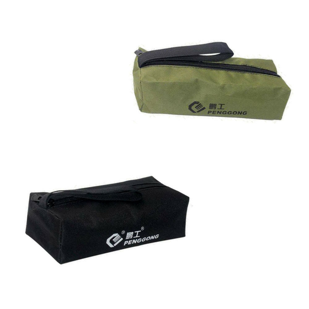 2Pcs Hardware Tool Storage Bag Carrier Oxford Handy Zip Pouch Handbag Case