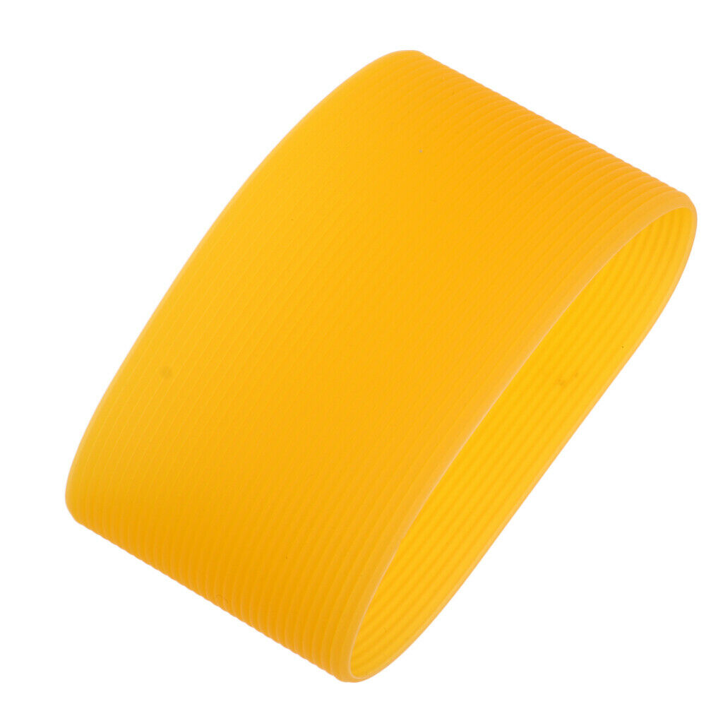 2X Outdoor Silicone Round Non-slip Water Bottle Mug Cup Sleeve Cover orange