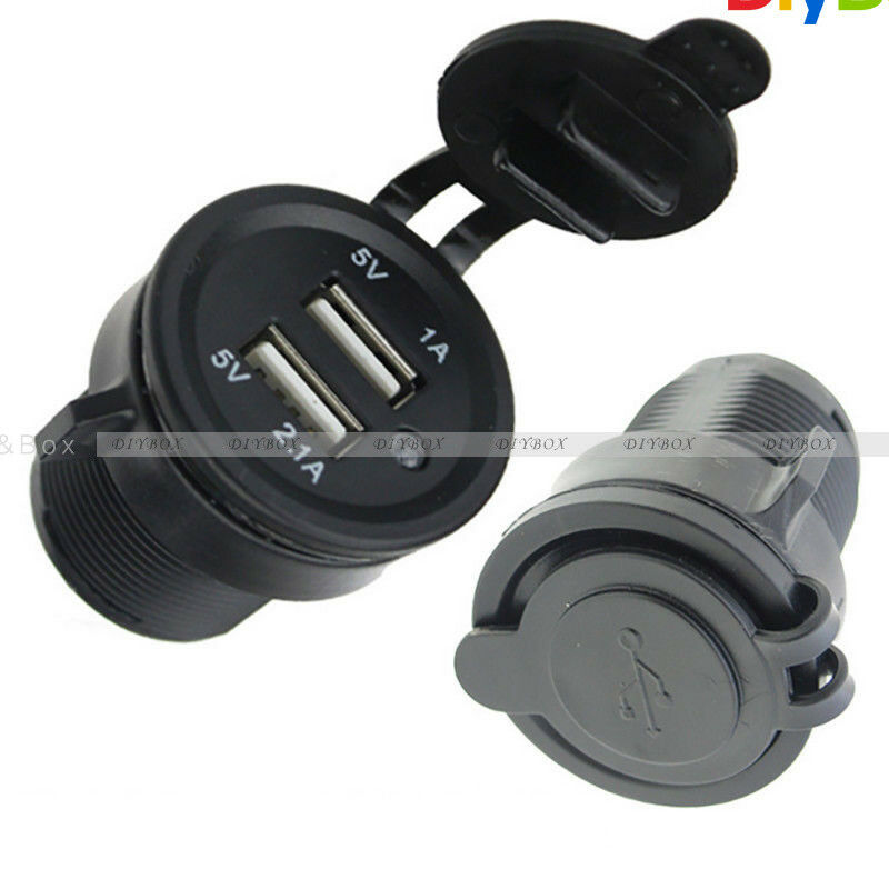 12-24V Splitter Dual USB Port Cigarette Lighter Socket Car Charger Power Adaptor