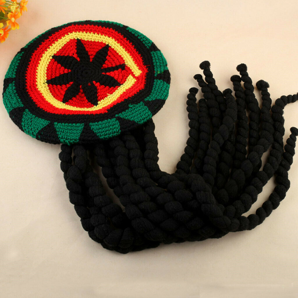 Jamaica Dreadlocks Dread Wig   Hat Party Costume Reggae RASTA   Headwear