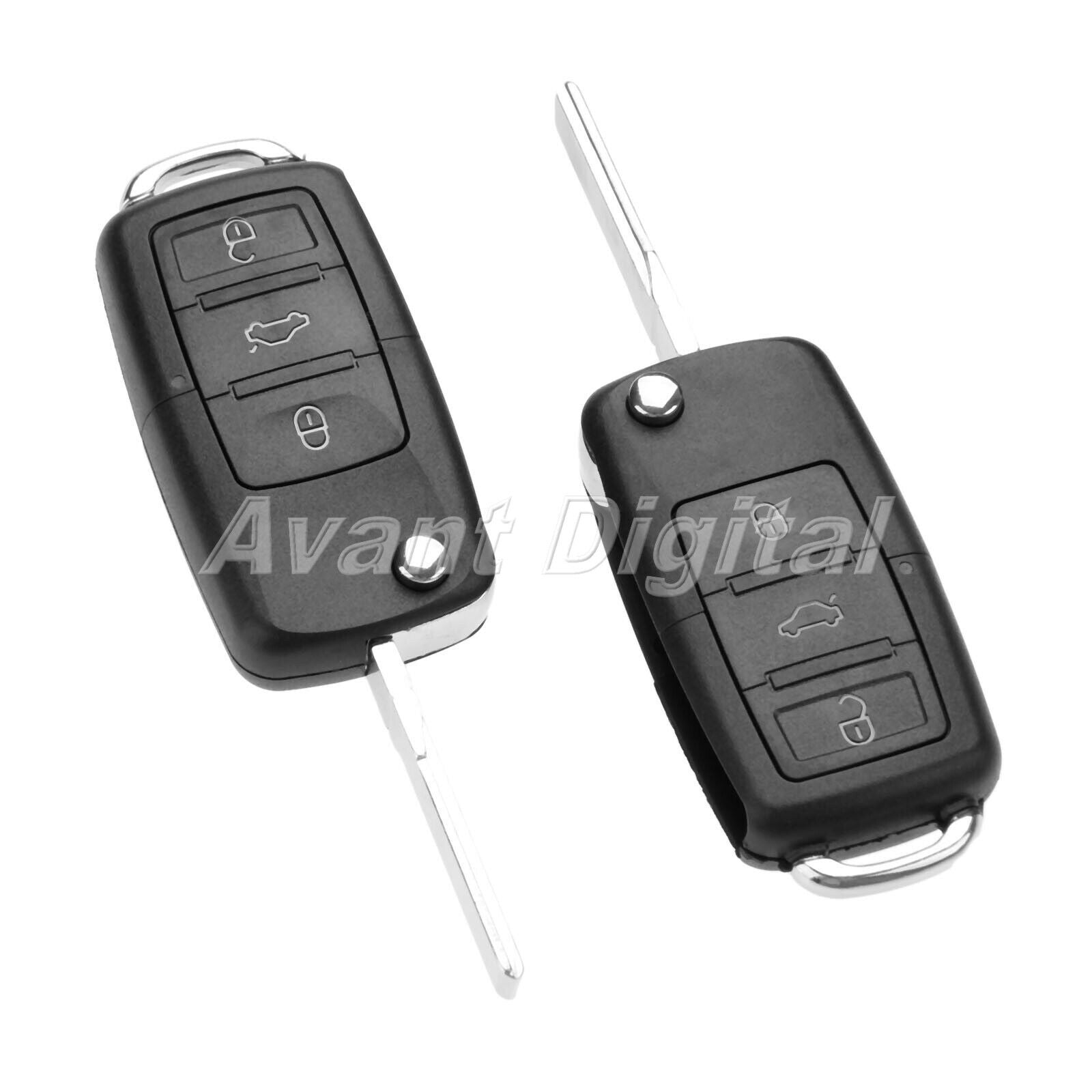 2Pcs Remote Control Key 3 Buttons 434 MHz ID48 Chip Fit For 2004-2009  Golf