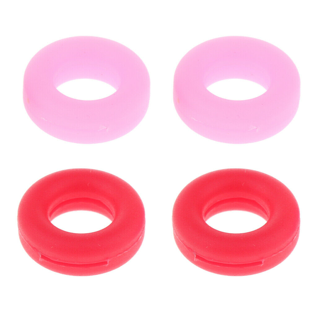 2 Pairs Anti Slip Silicone Ear Hooks Holder for Glasses Red Pink