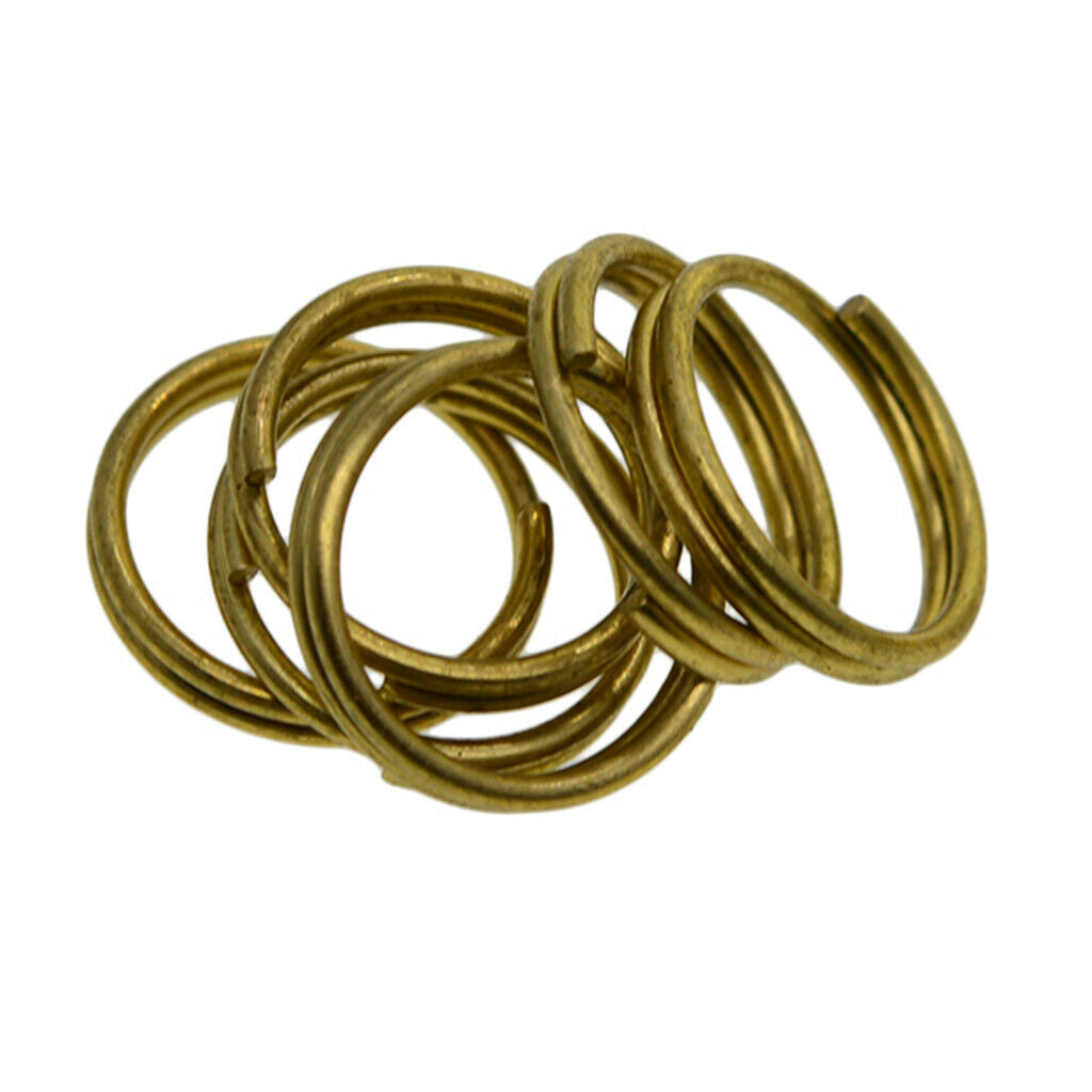 50x Split Brass Rings Small Key Rings Large Keychain Rings