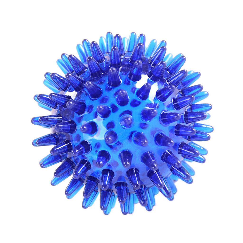 Spiky Massage Ball Soft for Palm Feet Arm Neck Back Strengthen 7cm Blue