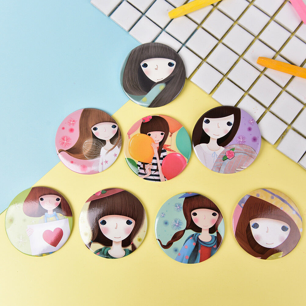 Mini Girl Series Mirror Portable Makeup Mirror Small Pocket Travel One Si.l8