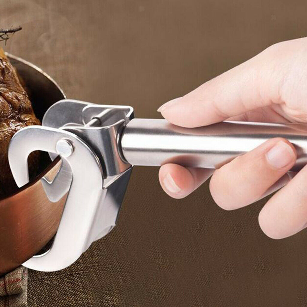 Stainless Steel Kitchen Anti-Scald Gripper Plate Bowl Dish Pot Clamp Holder