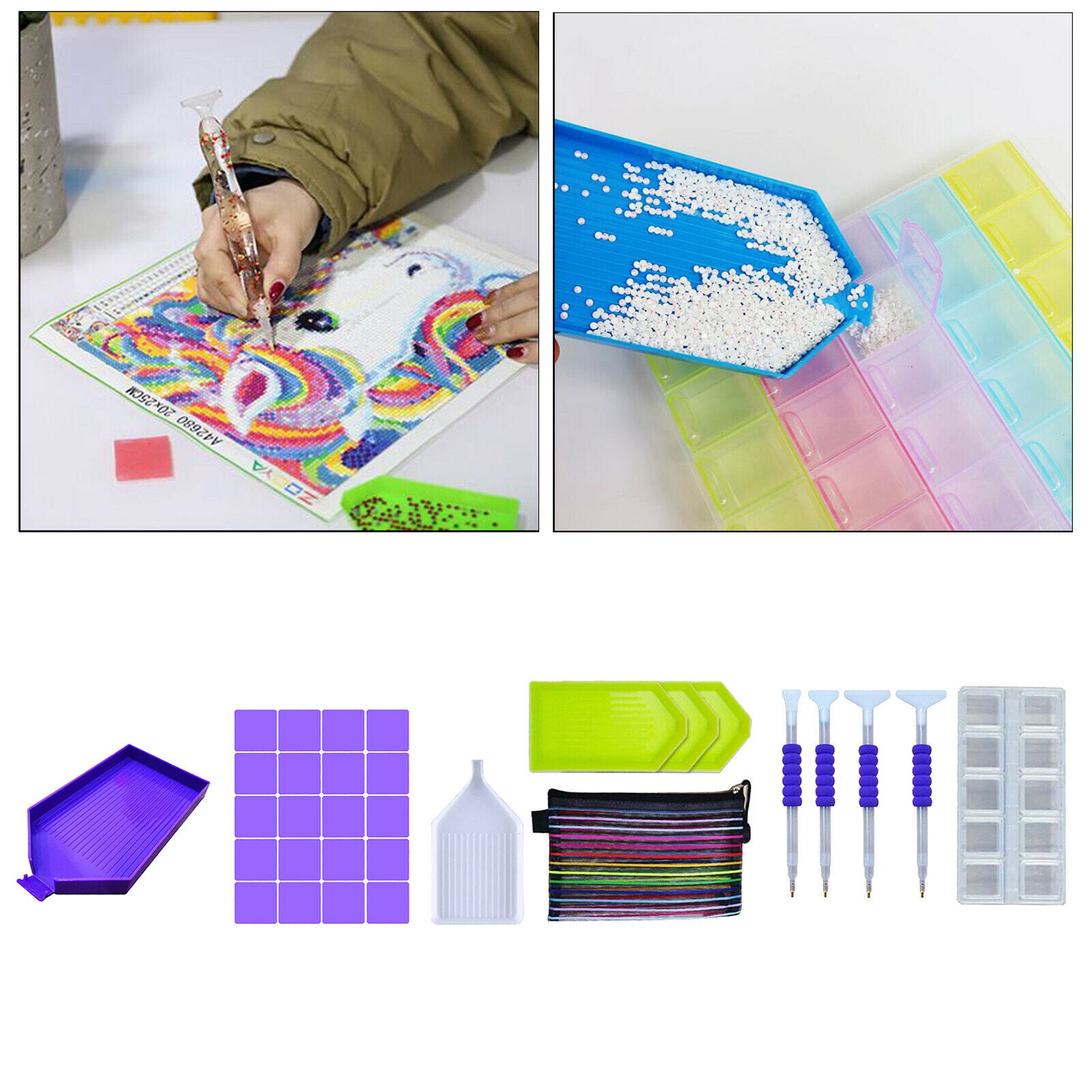 35Pieces Diamond Painting Tools Kit Painting Drill Pens Sticky Clay Tool
