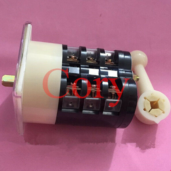1pc Universal Changeover Switch 16A 500V 12 Screw Terminal Non Self Lock Plastic