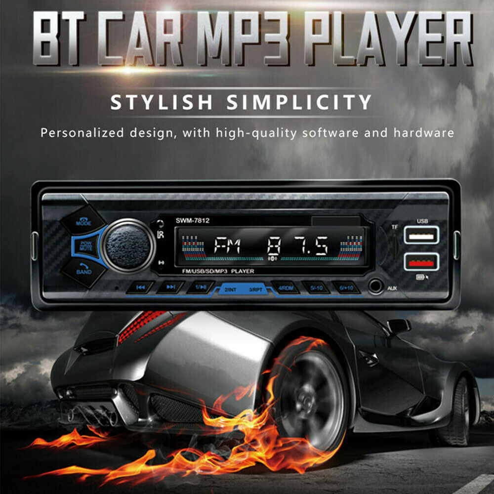 12V Car Bluetooth FM Radio AUX Audio MP3 Player WMA/WAV/FLAC Card Reader U Disk