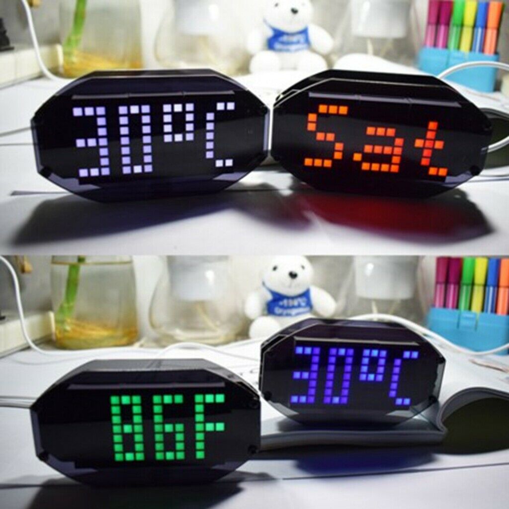 LED Alarm Clock Digital Desk Clock Precision Time Date Temperature Set Red
