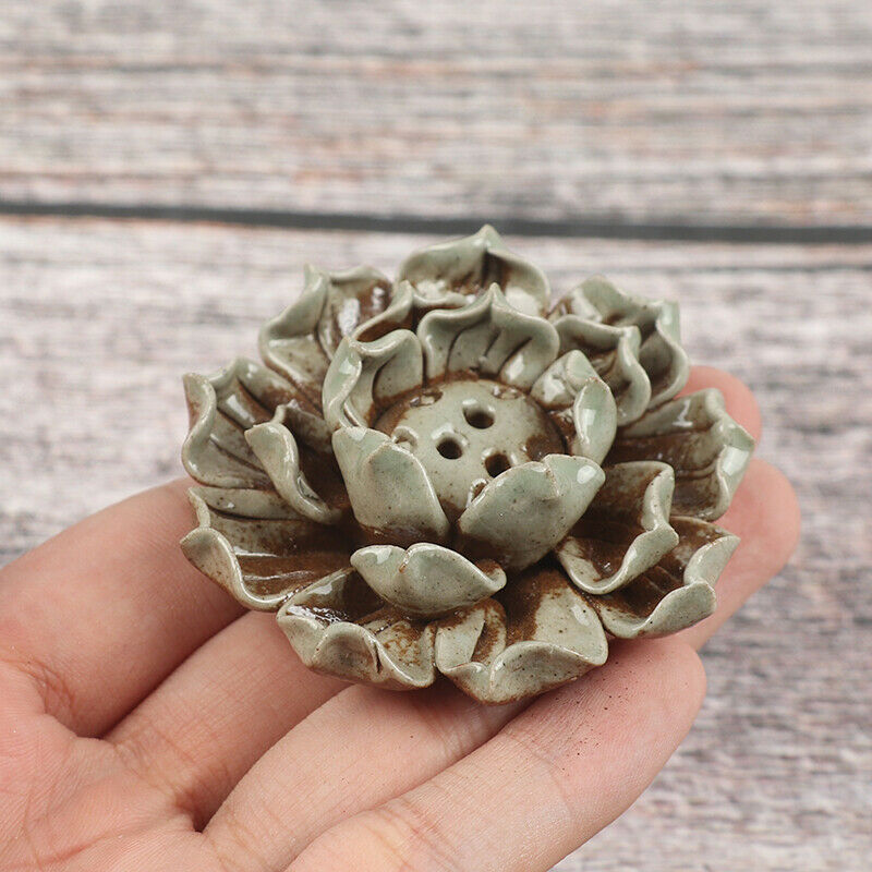 Lotus Incense Burner Holder Ceramic Handicraft Home Incense Burner Hol VPDFAU