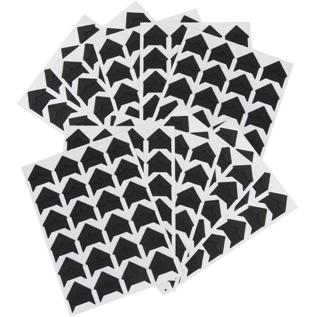 240Pcs Photo Corners Stickers Scrapbooking Album Journal Guard Decals Black