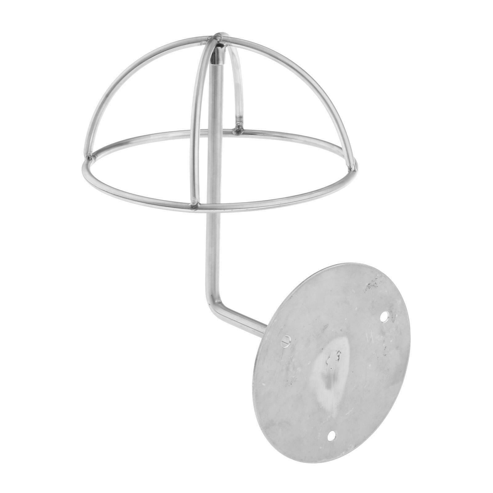 Decorative Wall Mounted Wire Stainless Steel   Wig Display Rack Dome Shape