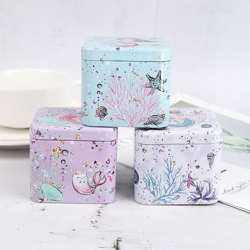 Mini Tin Box Gift Jewelry Cookie Candy Tea Storage Tinplate Box Organizer.l8