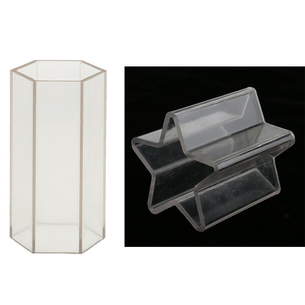1 Pair Mixed Hexagon/Star Shape Plastic Clear Candle Mould Soap Mold Candle