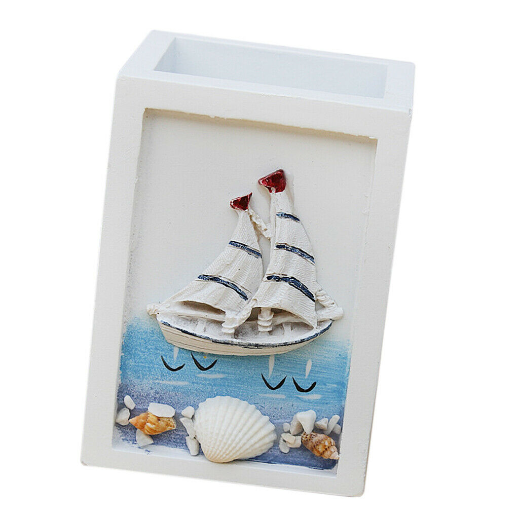 Pencil Holder Stationery Organizer Storage Office Desk Pen Container Sailing