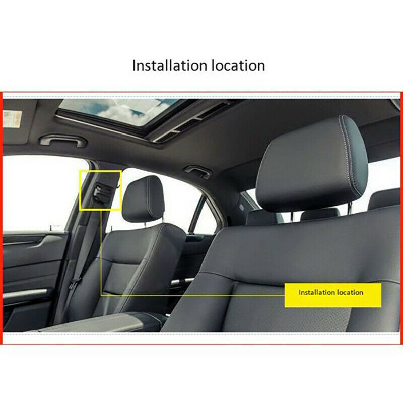 2Pcs Carbon Fiber Style Car Seat Safety Belt Cover Trim for Benz E Class W21N8X9