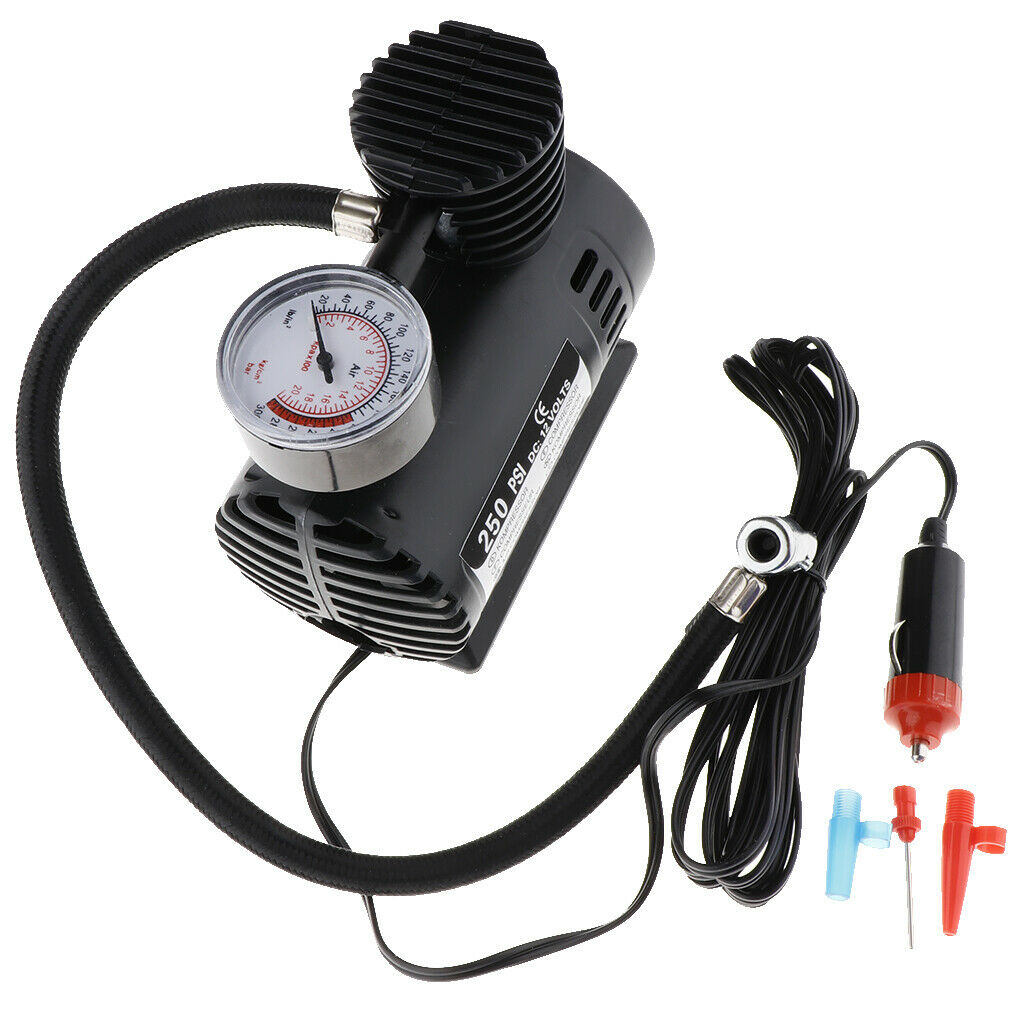 300 PSI Auto Tire Air Compressor, Useful Emergency Device for Car and Bike
