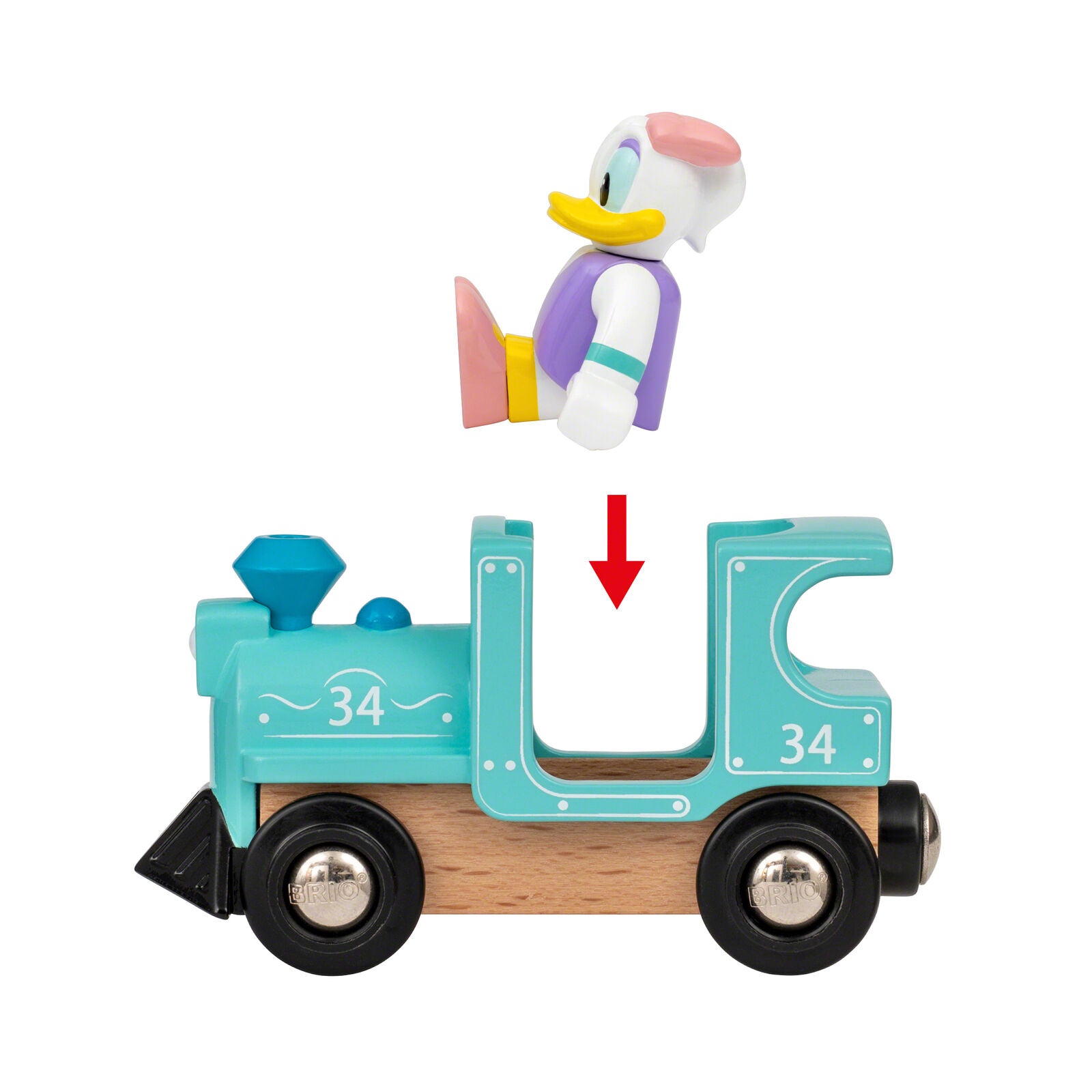 32260 BRIO Disney Donald & Daisy Duck Train Carriage Wooden Railway Age 3 Years+