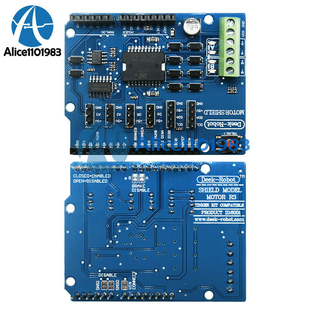 2PCS L298P Shield R3 Two Motor Driver 2A H-Bridge 2 way For Arduino UNO 2560