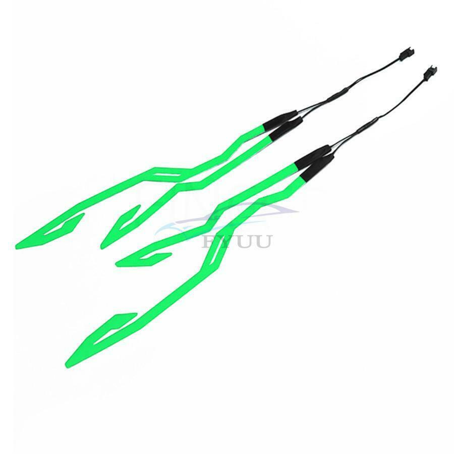 4x Motorcycle LED Signal Helmet Light Night Light Riding Decorative Strip Green