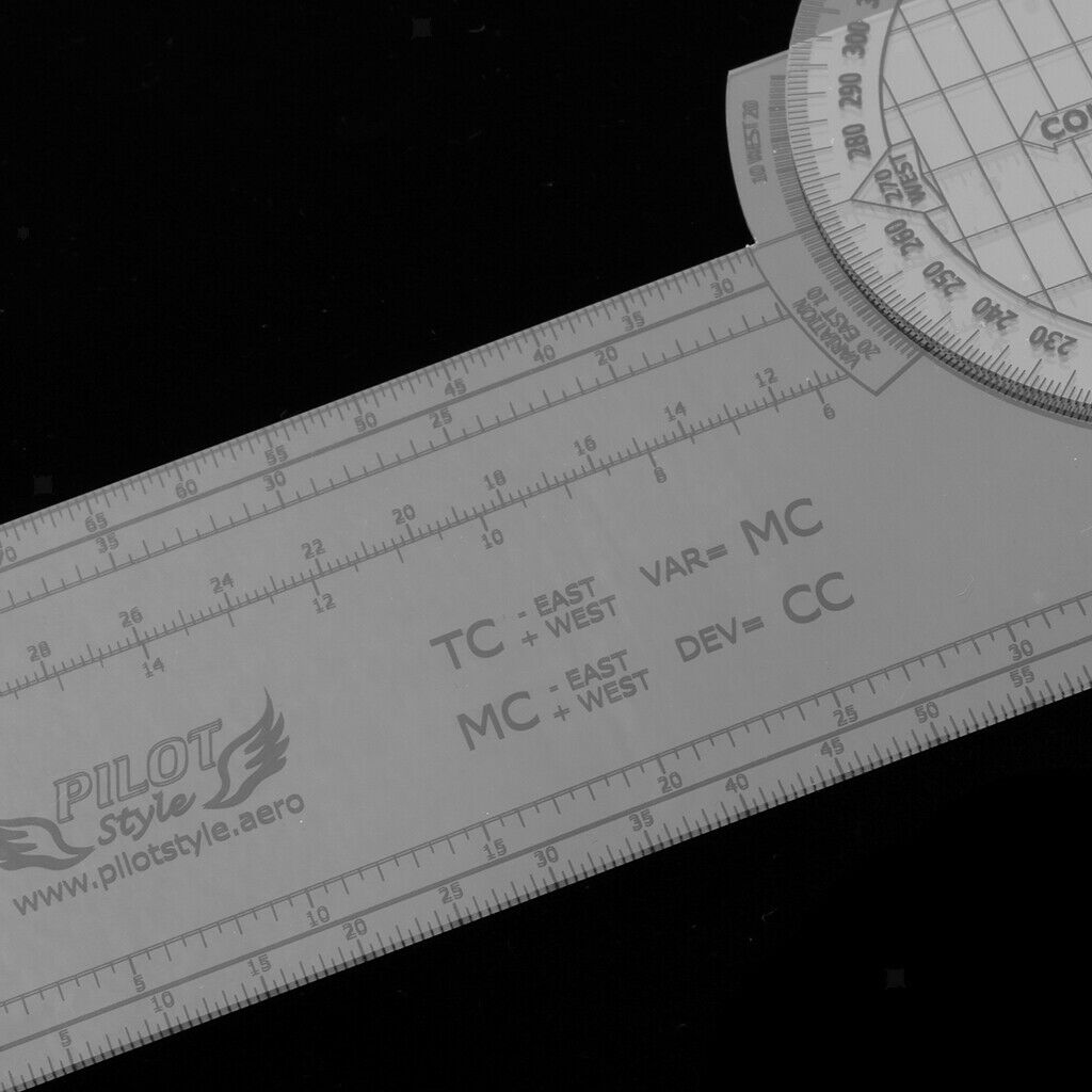13.2 x 2.4 Inch Plastic Ultimate Rotating Navigation Plotter for  Training