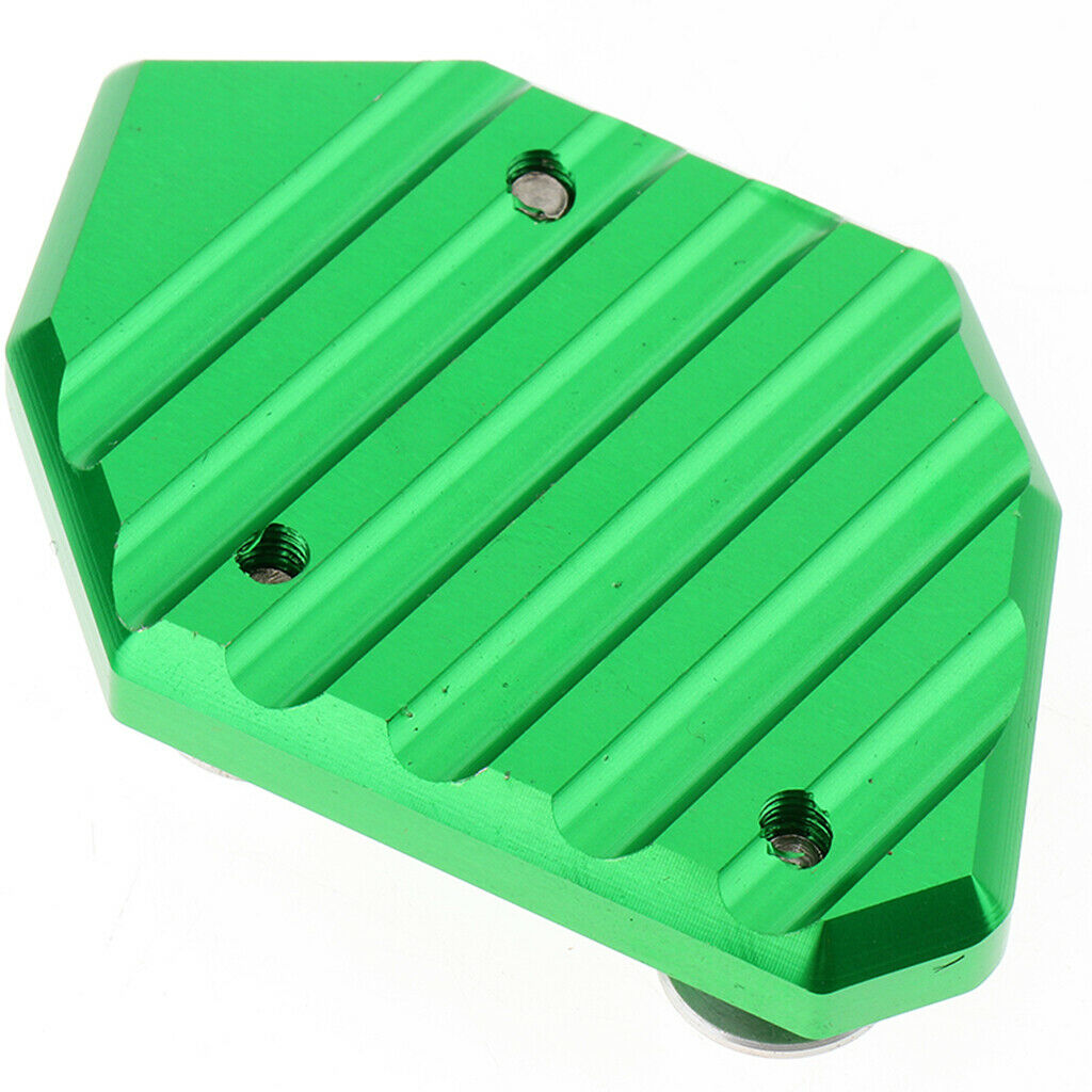 Motorcycle Kickstand Side Stand Extension Plate Pad for Kawasaki NINJA 300 Green