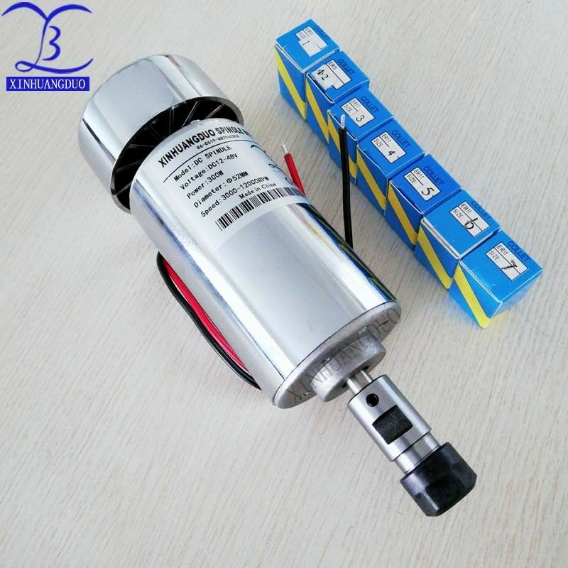 300w 3A air cold cnc engraving machine spindle DC motor +ER11 chuck (1mm-7mm)