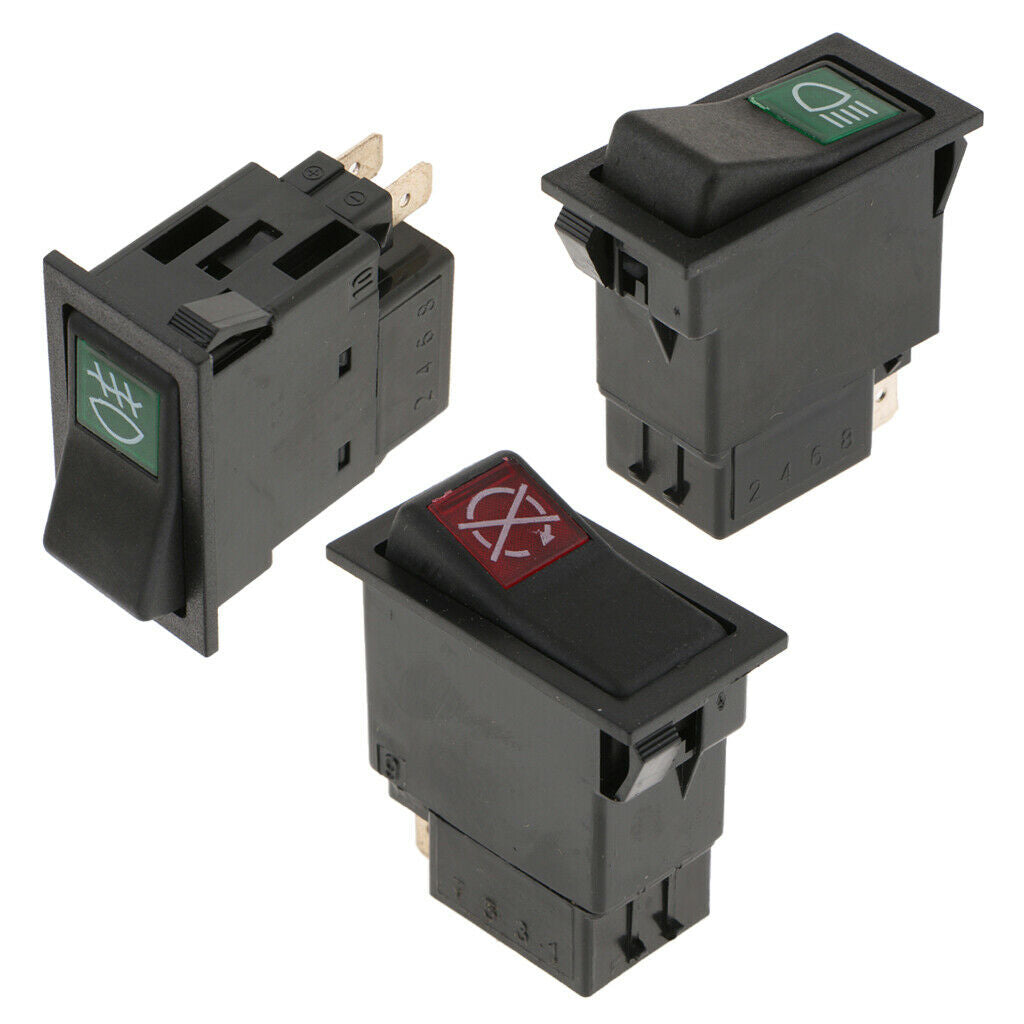 3PCS  2 Pin/4Pin Fog Light On/Off Push Button Rocker Switch for Car Trucks