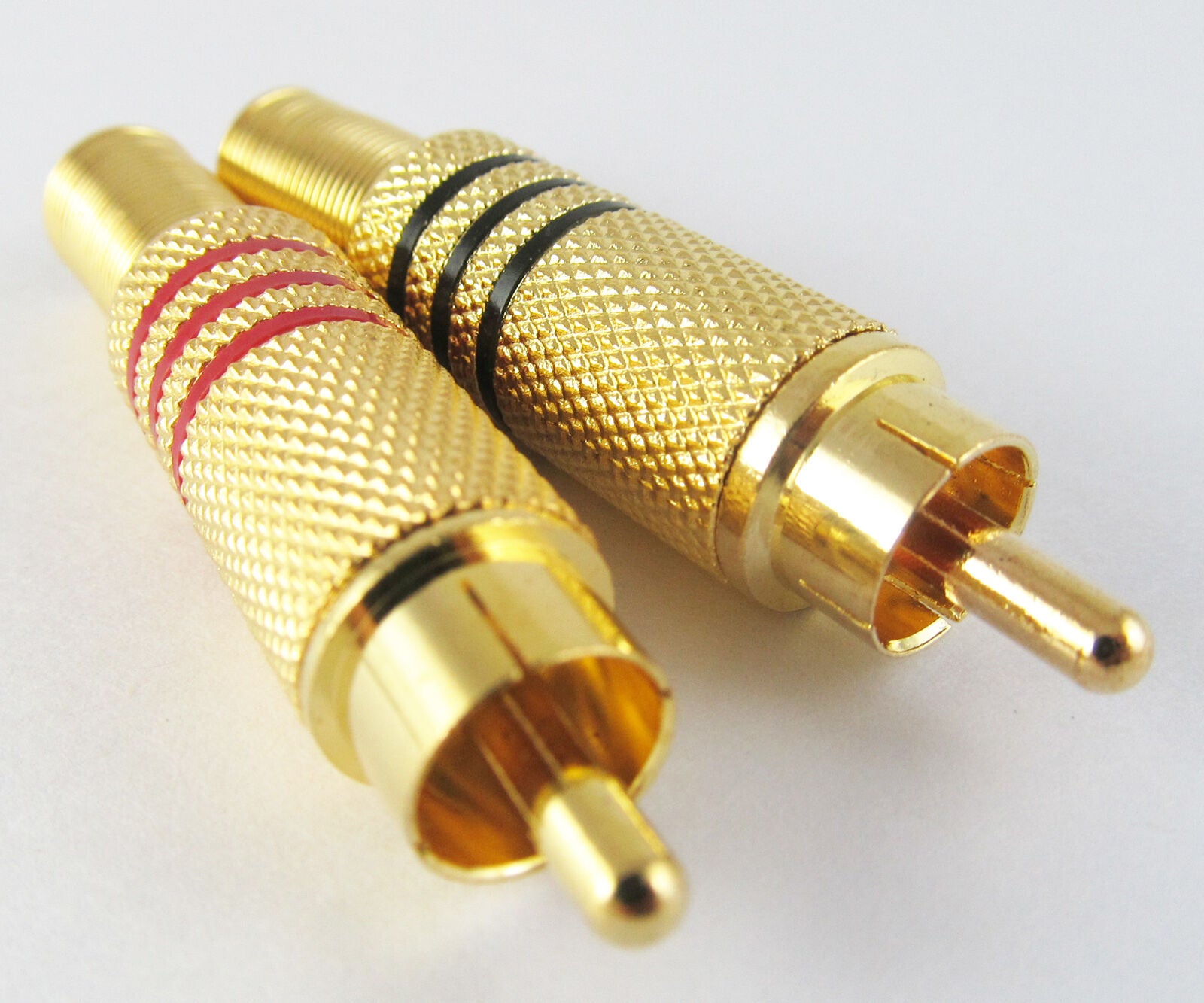 10pcs Phono RCA Male Plug Audio Video Solder Connector W/Metal Spring Tail