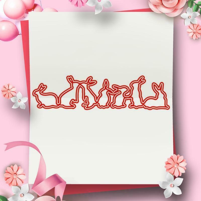 Happy Easter DIY Cutting Dies Stencil DIY Scrapbooking Embossing Paper Card