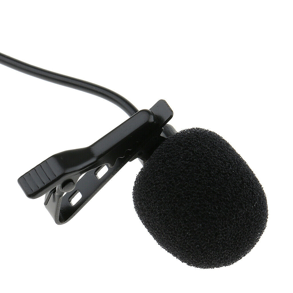 2pcs Clip-on Microphone 3.5mm Right Angle for Mobile Computer Wifi Cable Wire