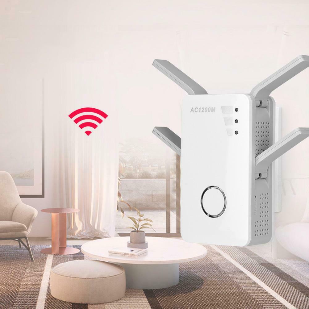 Dual Band Wireless AC Wifi Repeater Booster Amplifier Router 1200Mbps Antennas