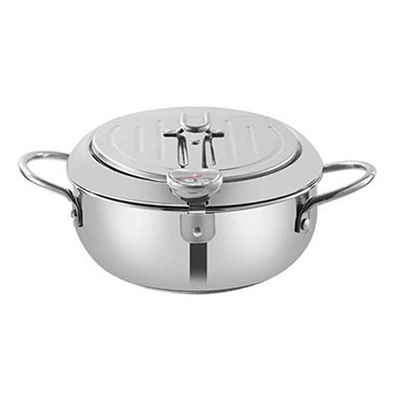 Tempura Deep Fryer, Stainless Steel Deep Frying Pan, Temperature Control ChiM2N3